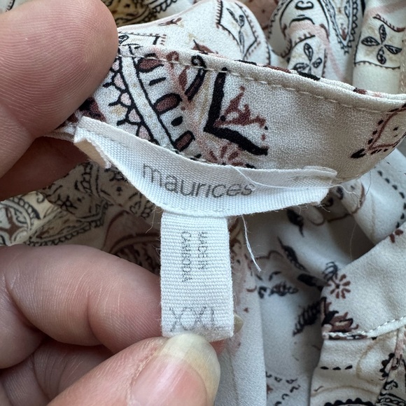 Maurices Gray and White 3/4 Sleeve Boxy Tunic - Picture 4 of 8